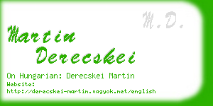 martin derecskei business card